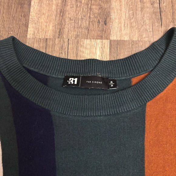 Vintage Far Simone multicoloured striped knit sweater - Picture 2 of 3